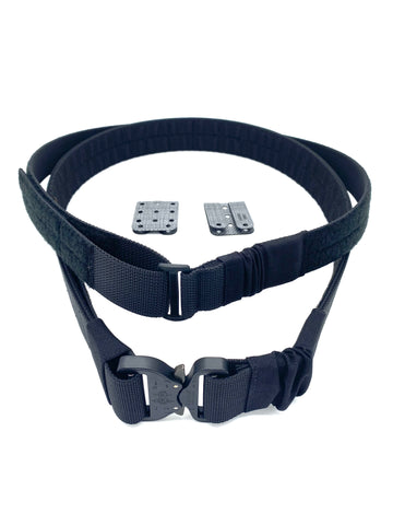 Senlleo 1.75\" Tactical Duty Belt - Police/Military MOLLE Battle Belt With 4 Interchangeable Buckles - Heavy Duty Nylon Webbing For Men, Husband(Large) At Men's Clothing Store