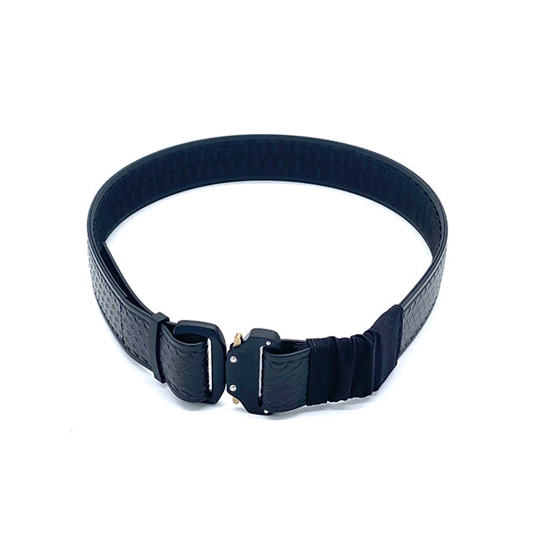 CL871-B Utility Uniform Work Belt Basketweave One Piece Full Grain Cowhide  Leather Belt 1-3/4(45mm) Wide 